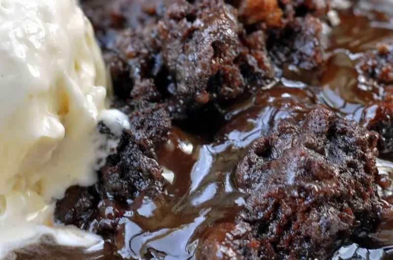 Delicious chocolate cobbler dessert made with cake mixes and rich chocolate flavor.